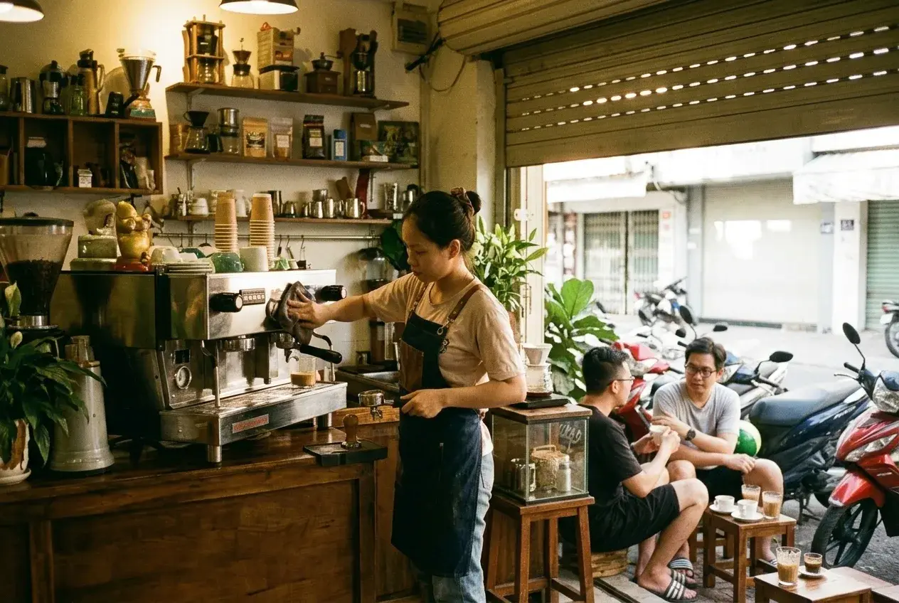 Trong quán trông như vậy 3