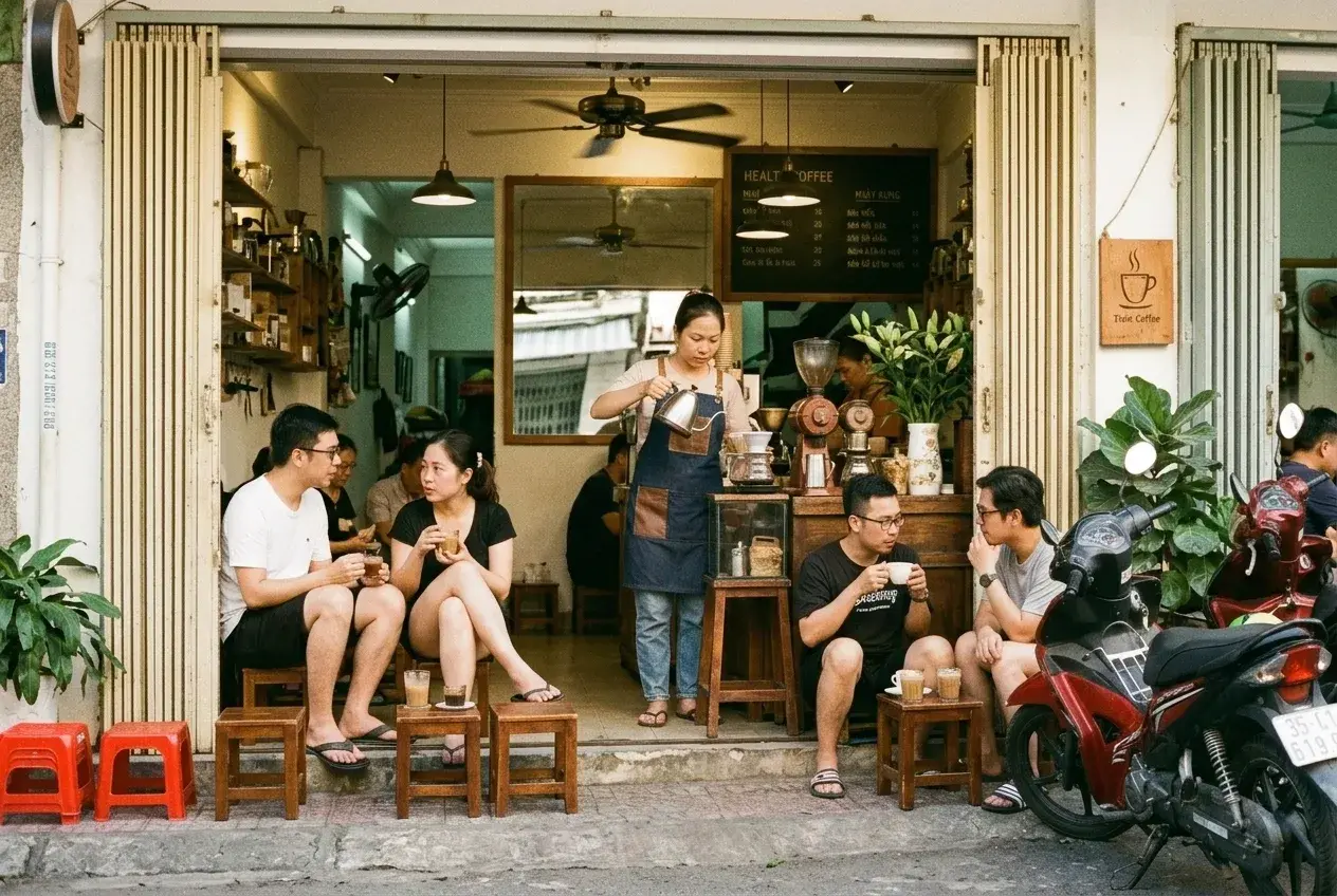 Trong quán trông như vậy 4